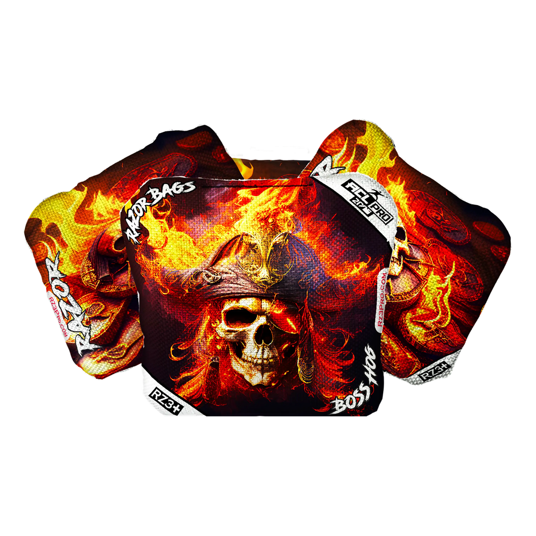Boss Hog | Fire Pirate | ACL PRO Razor Cornhole Bags