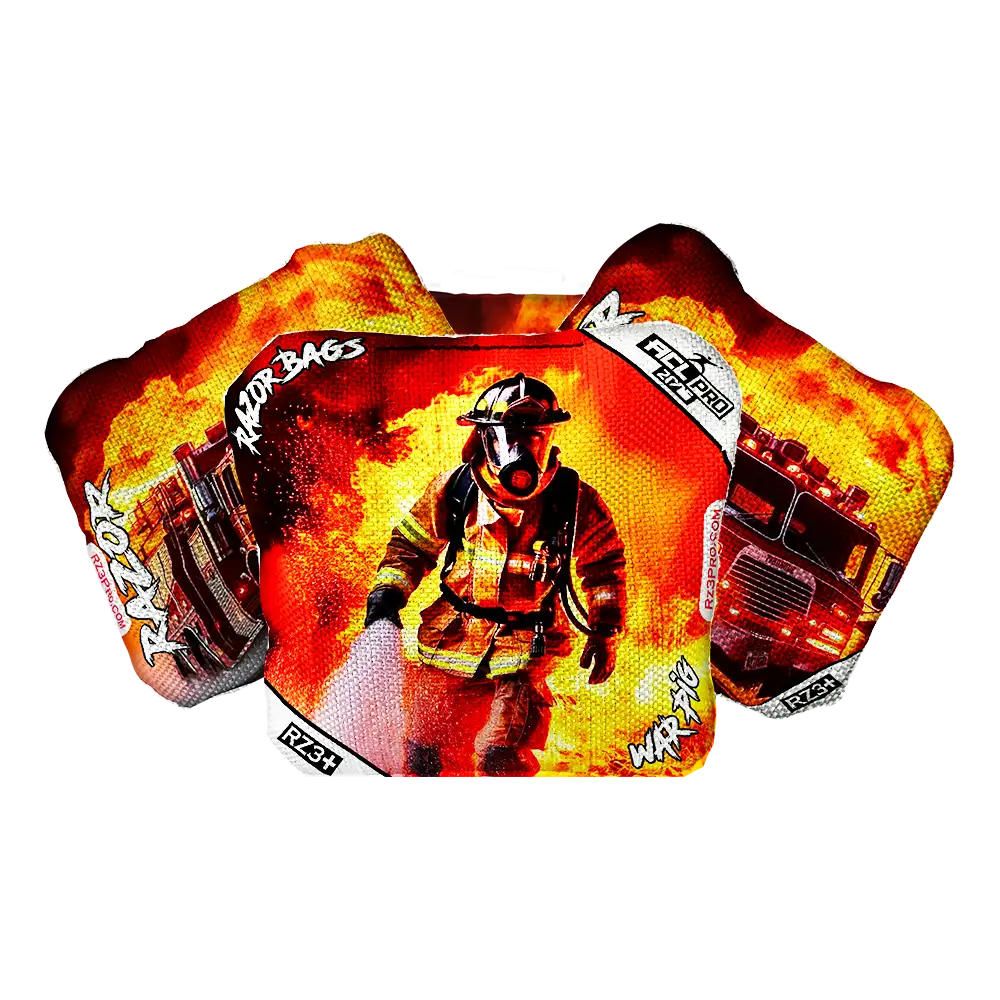 War Pig | Hero Fireman | ACL PRO Razor Cornhole Bags