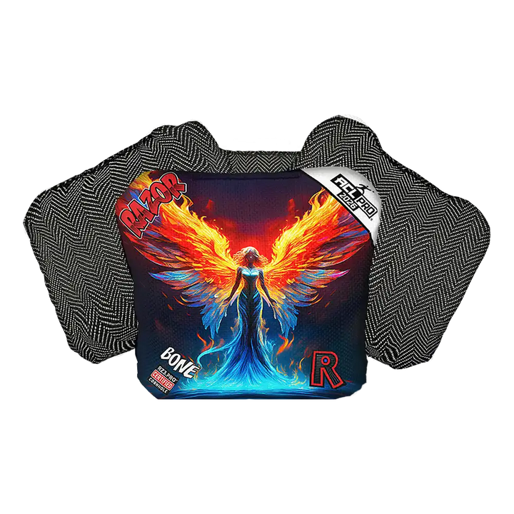 Bone | Flame Angel | ACL PRO Razor Cornhole Bags