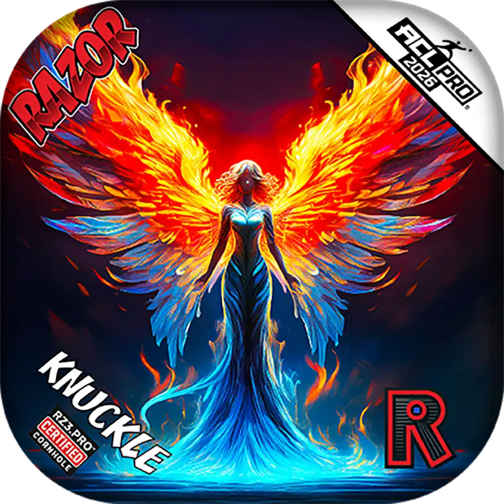 Knuckle | Flame Angel | ACL PRO Razor Cornhole Bags
