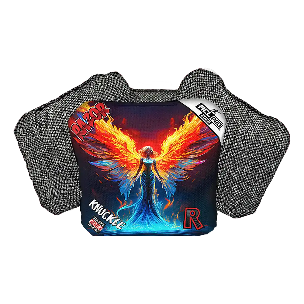 Knuckle | Flame Angel | ACL PRO Razor Cornhole Bags