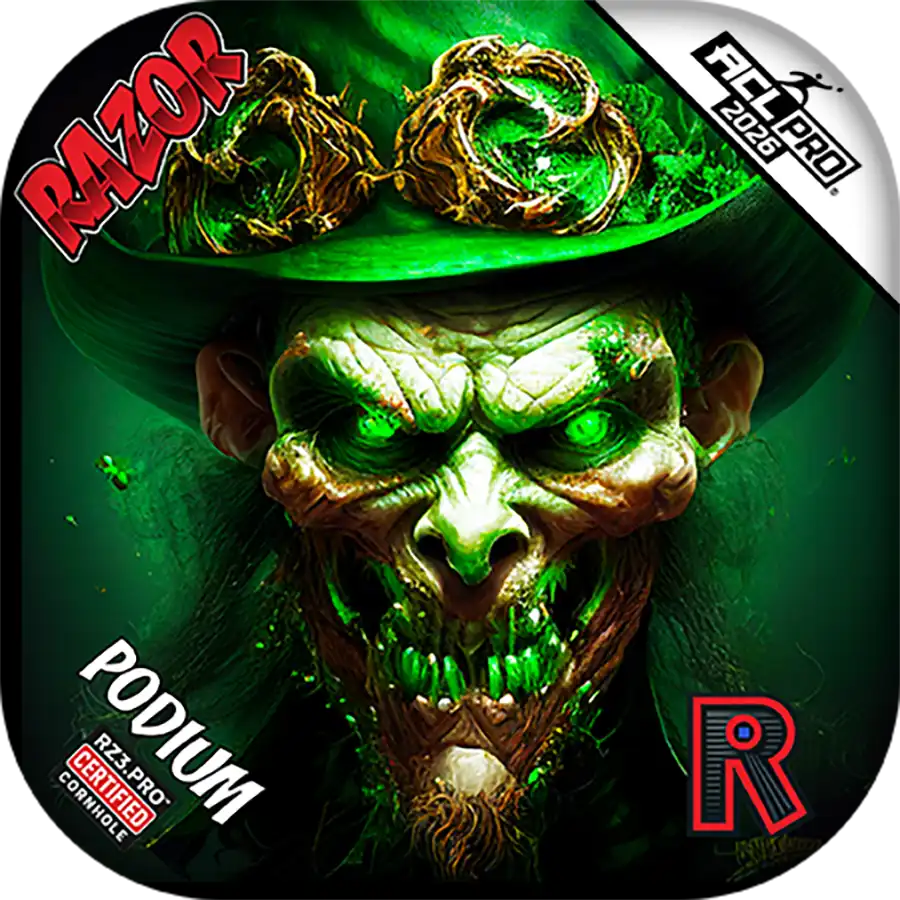 Podium | Leprechaun Smile | ACL PRO Razor Cornhole Bags