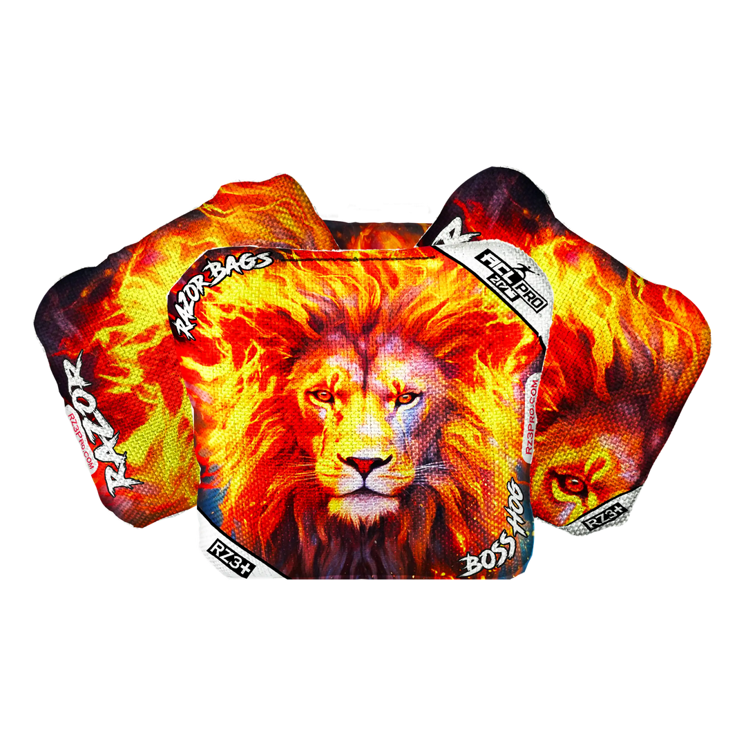 Boss Hog | Lion Flame | ACL PRO Razor Cornhole Bags