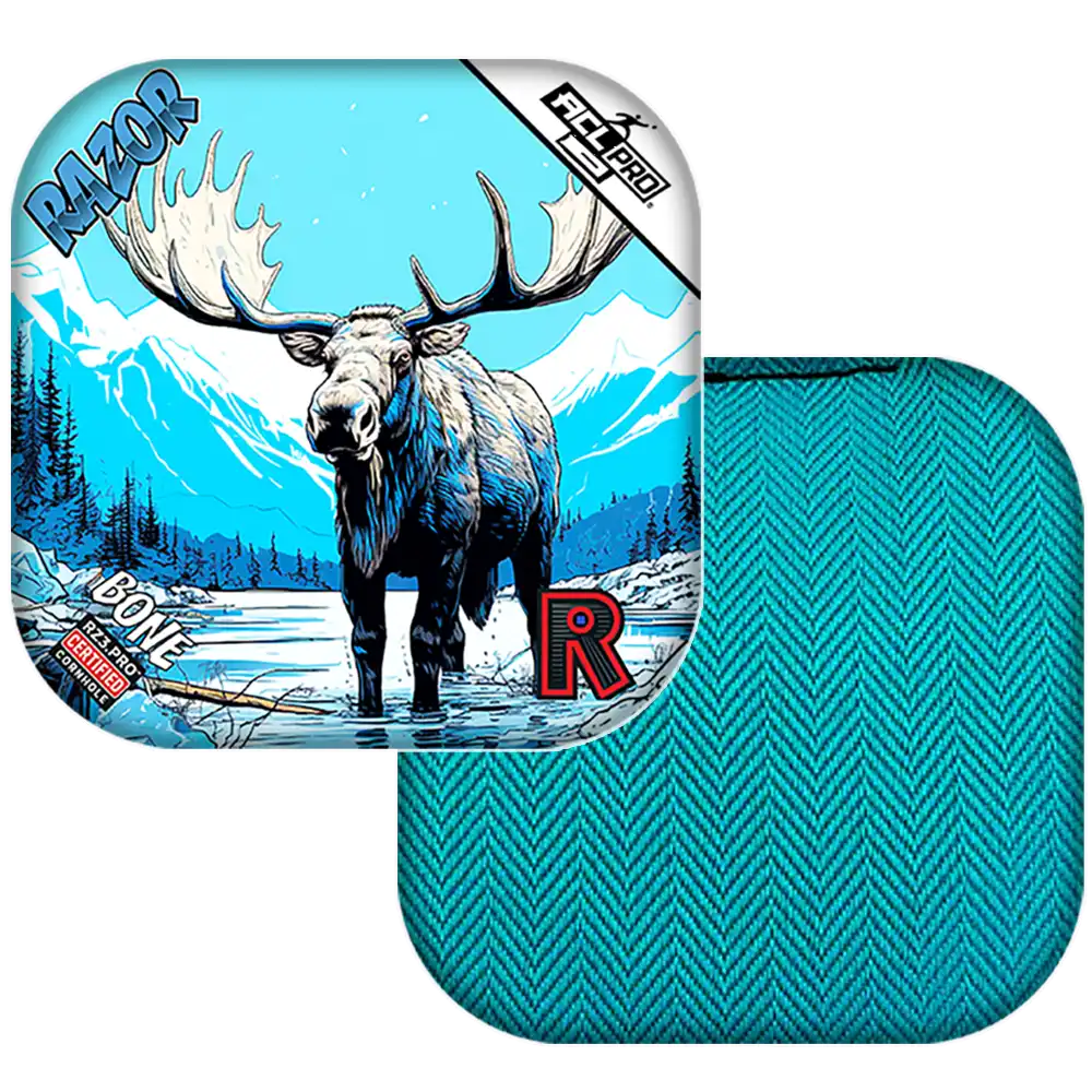 Bone | Alaskan Moose | ACL PRO Razor Cornhole Bags
