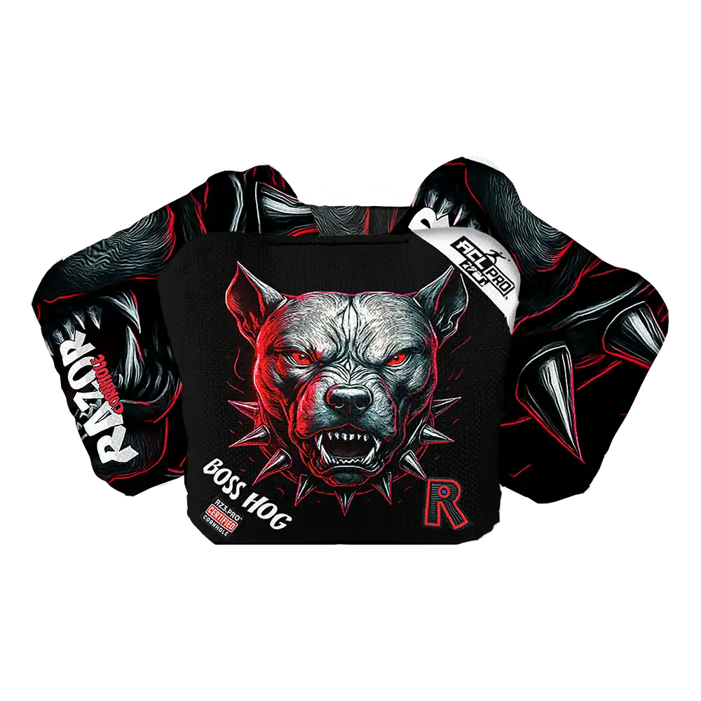 Boss Hog | Pitbull Black Series | ACL PRO Razor Cornhole Bags