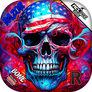 Bone | Skull Merica | ACL PRO Razor Cornhole Bags