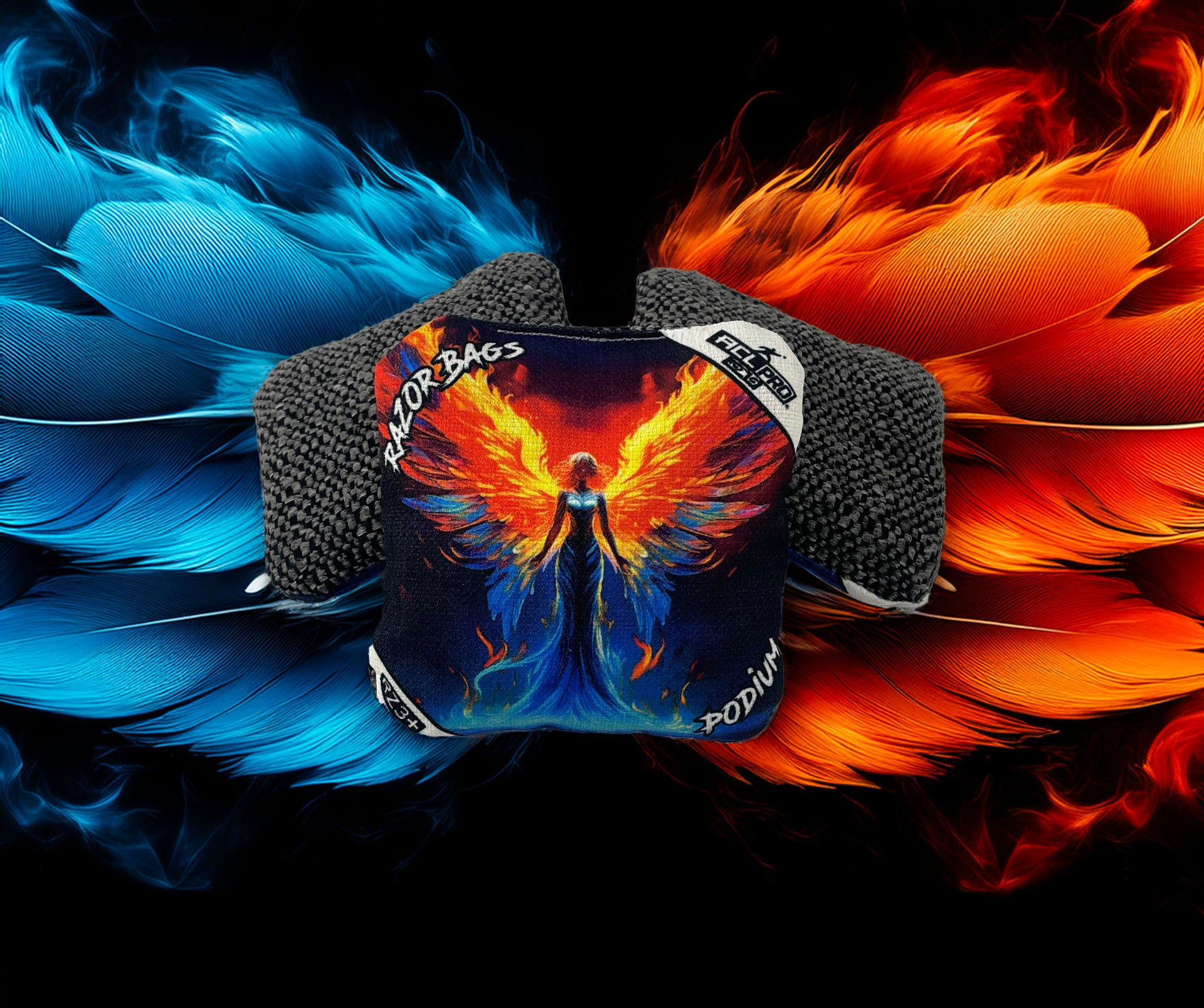 Razor Podium Flame Angel Corn hole Bags ACL