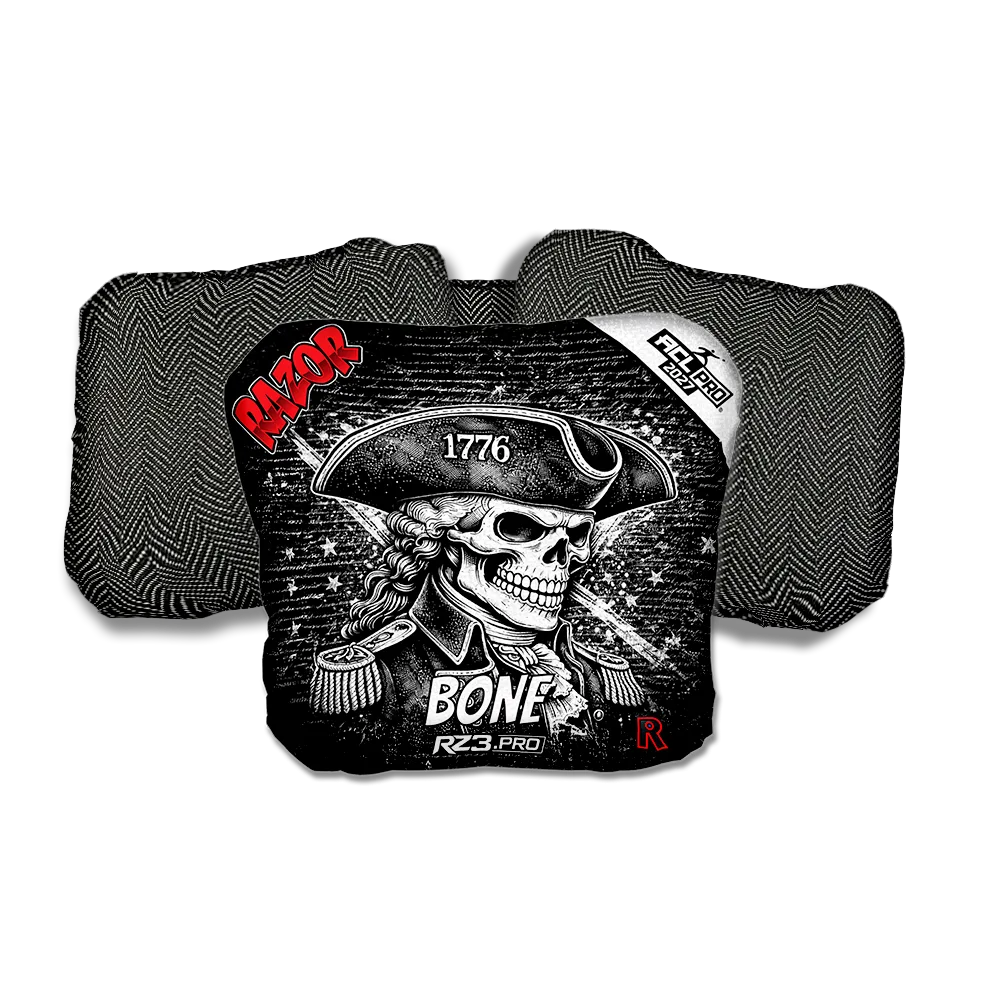 Bone PRO 1776 Black Back Cornhole Bags