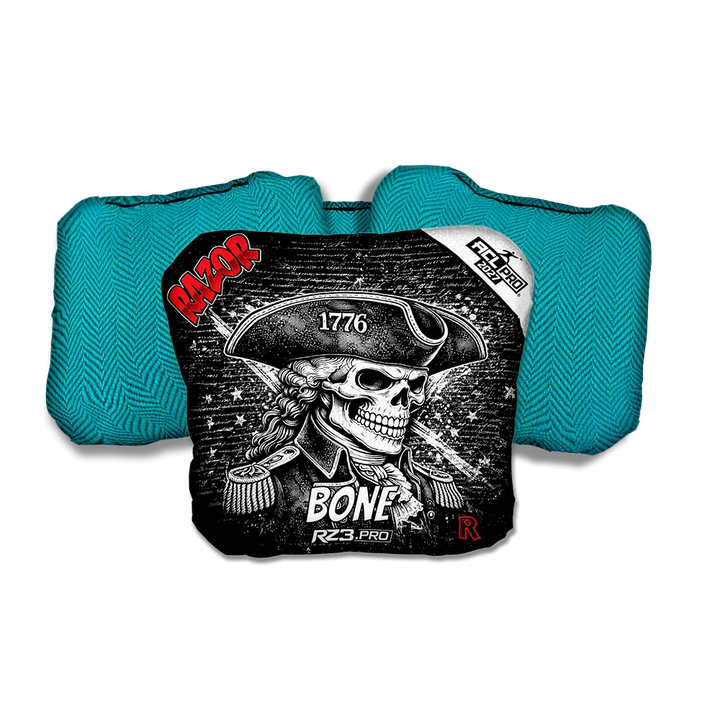 Bone PRO 1776 Teal Back Cornhole Bags