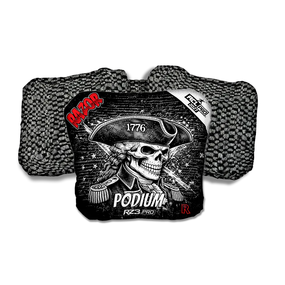 Podium PRO 1776 Black Back Cornhole Bags