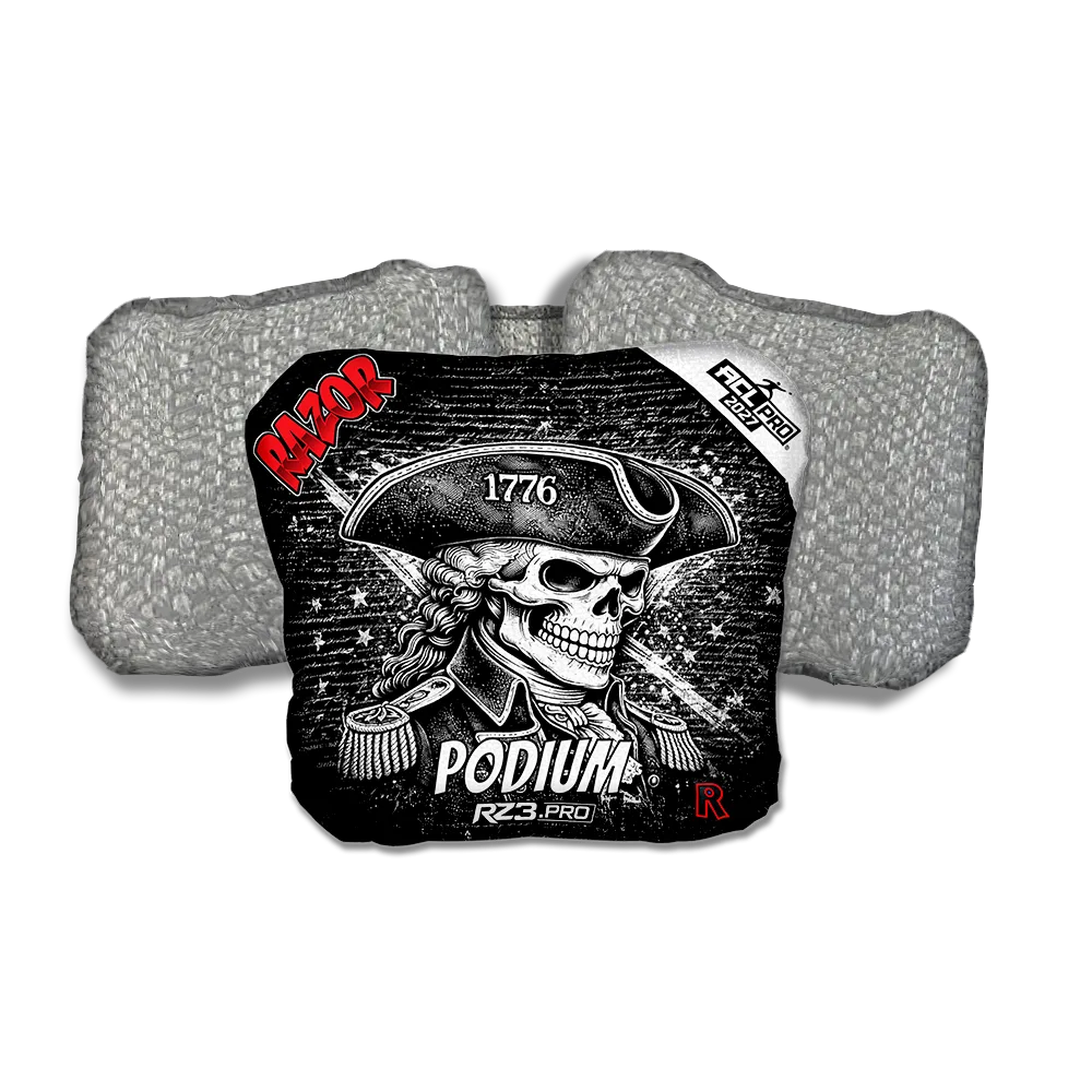 Podium PRO 1776 Silver Back Cornhole Bags