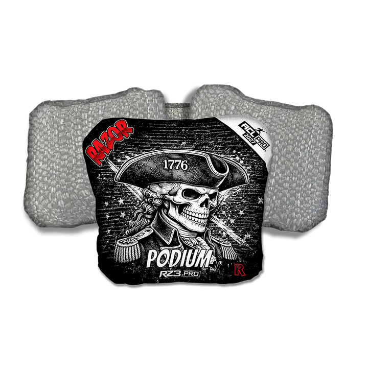 Podium PRO 1776 Silver Back Cornhole Bags