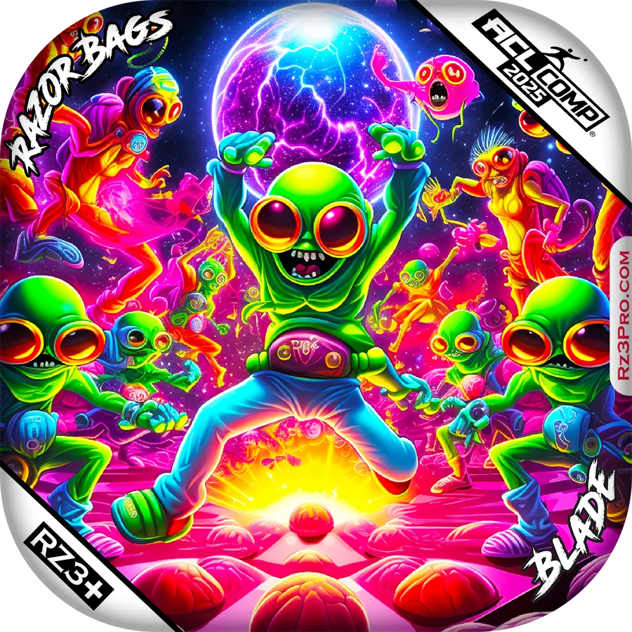 BLADE | Alien Dance Party | ACL COMP Cornhole Bags by Razor Bags (Razor Cornhole)