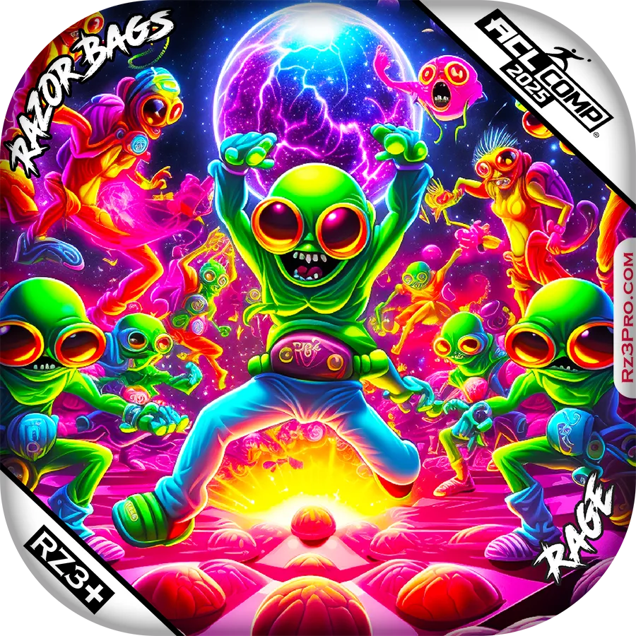 Rage | Alien Dance Party | ACL COMP Razor Cornhole Bags