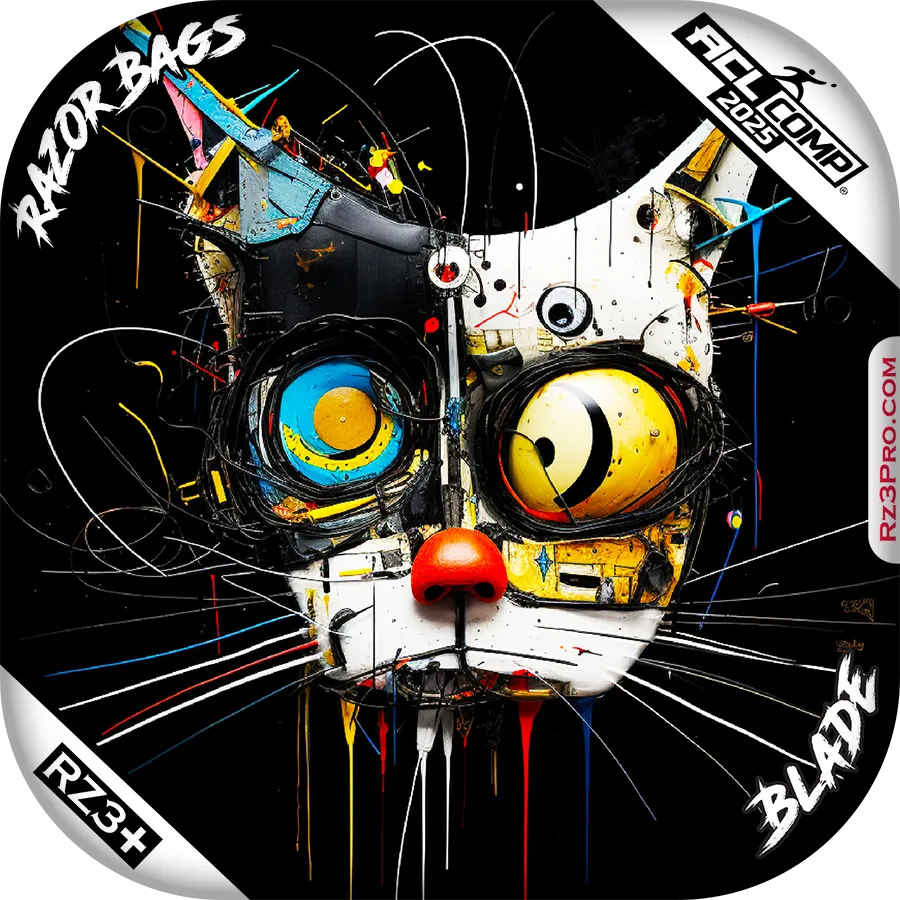 BLADE | Cat Abstract | ACL COMP Cornhole Bags by Razor Bags (Razor Cornhole)