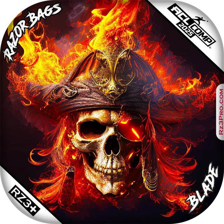 BLADE | Fire Pirate | ACL COMP Cornhole Bags by Razor Bags (Razor Cornhole)