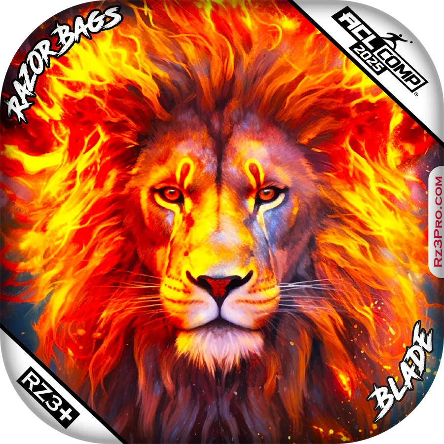 BLADE | Lion Flame | ACL COMP Cornhole Bags by Razor Bags (Razor Cornhole)
