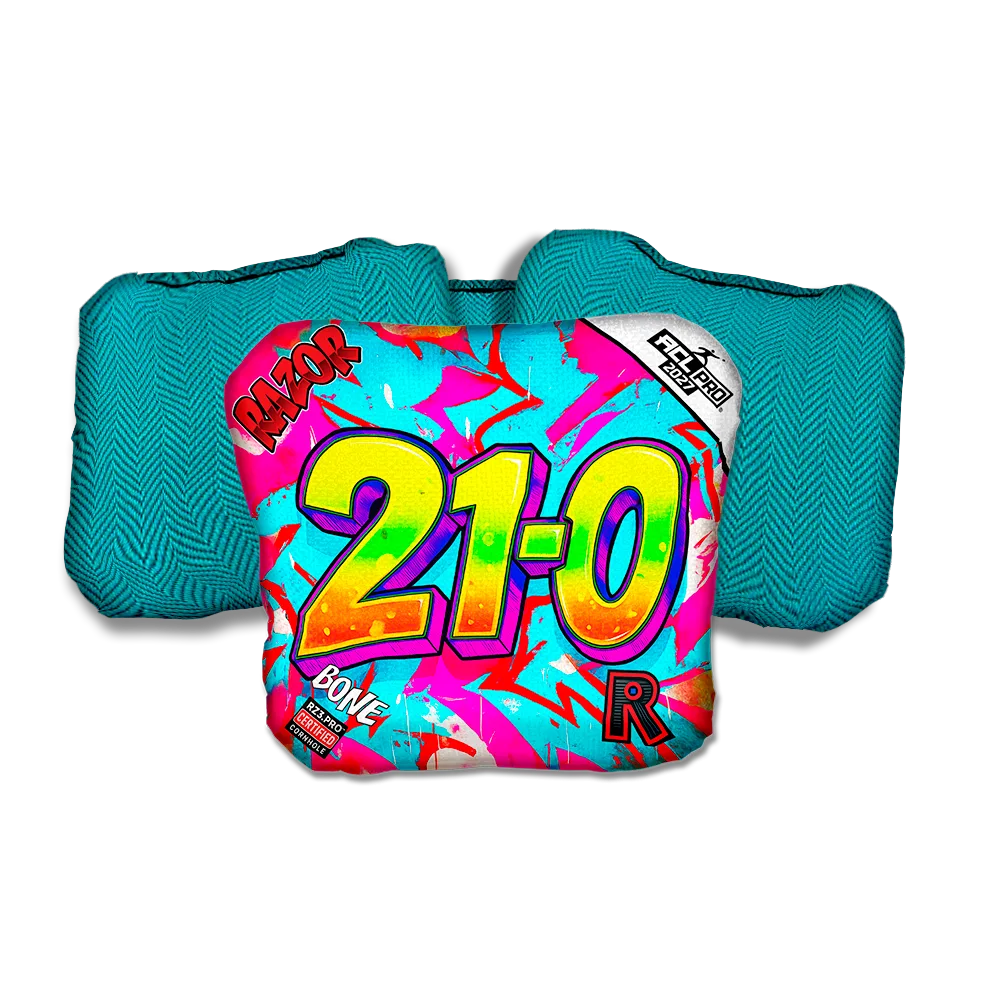 Bone PRO 21 0 Teal Back Cornhole Bags