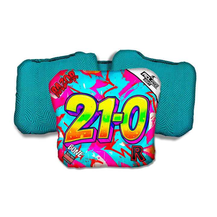 Bone PRO 21 0 Teal Back Cornhole Bags