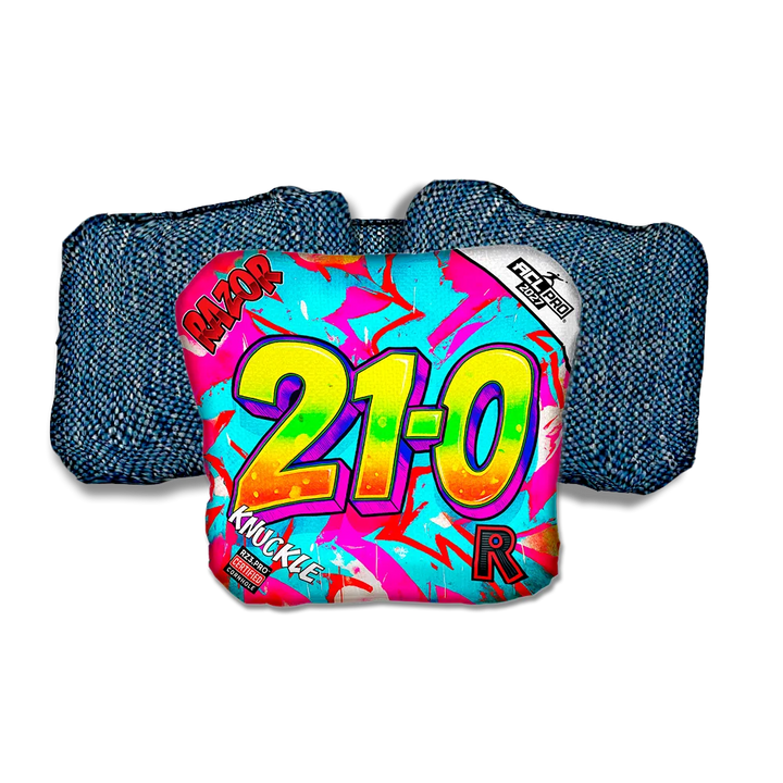 Knuckle PRO 21 0 Blue Back Cornhole Bags