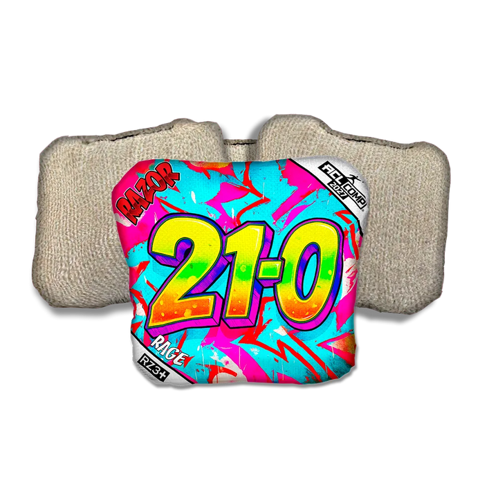 Rage COMP 21 0 Tan Back Cornhole Bags