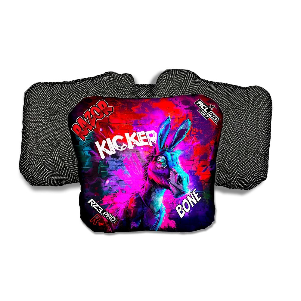 Bone PRO Ass Kicker Black Back Cornhole Bags