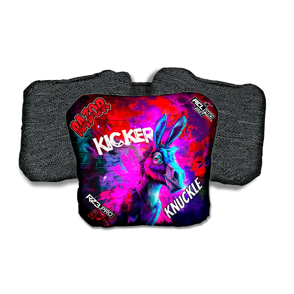 Knuckle PRO Ass Kicker Black Back Cornhole Bags