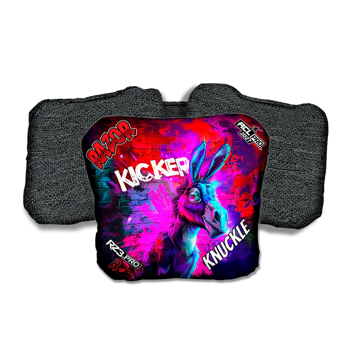Knuckle PRO Ass Kicker Black Back Cornhole Bags