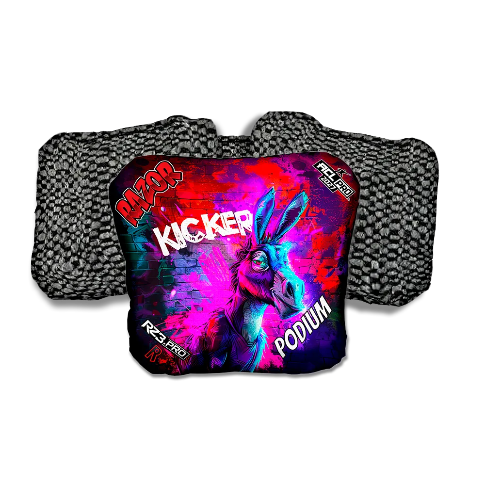 Podium PRO Ass Kicker Black Back Cornhole Bags