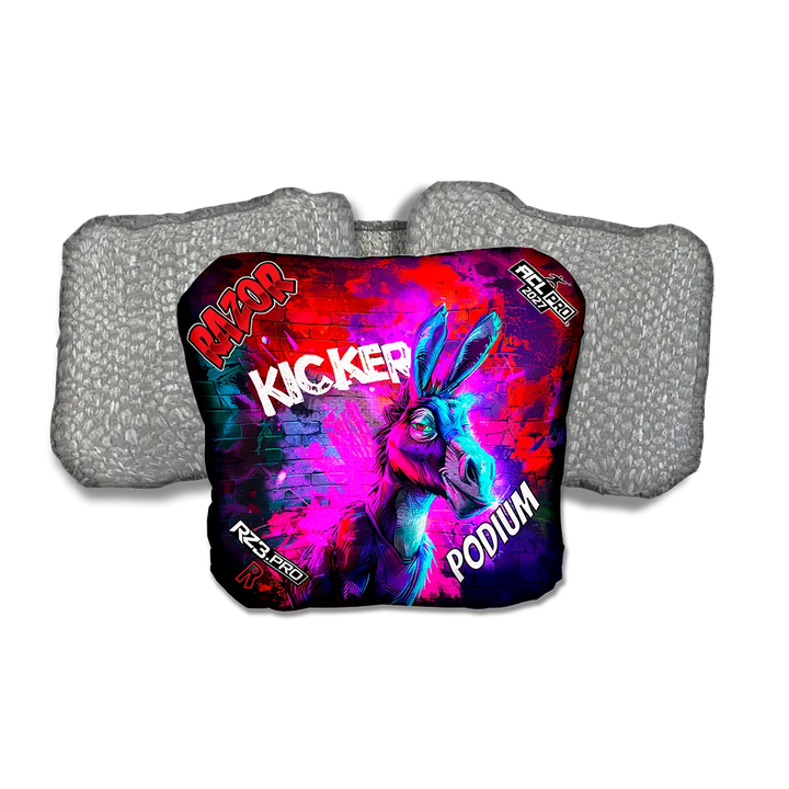 Podium PRO Ass Kicker Silver Back Cornhole Bags