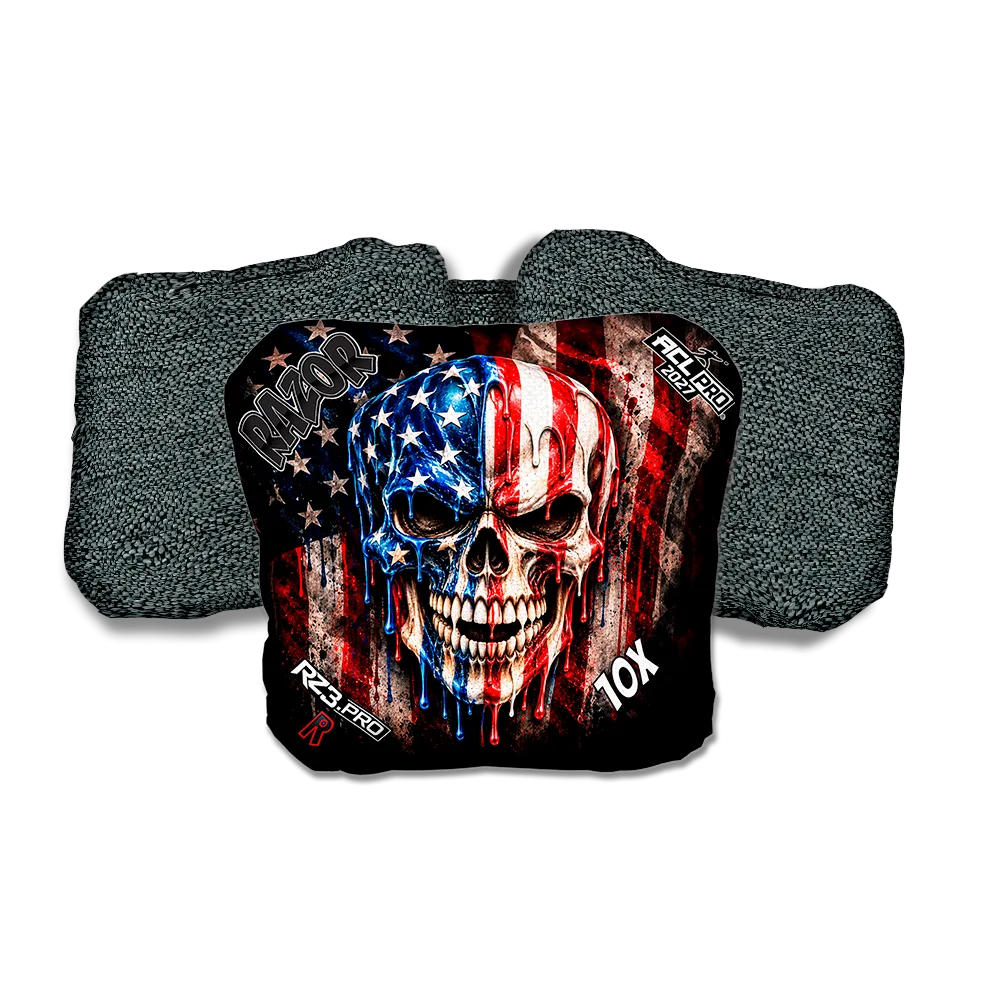 10 X PRO American Drip DKGray Back Cornhole Bags