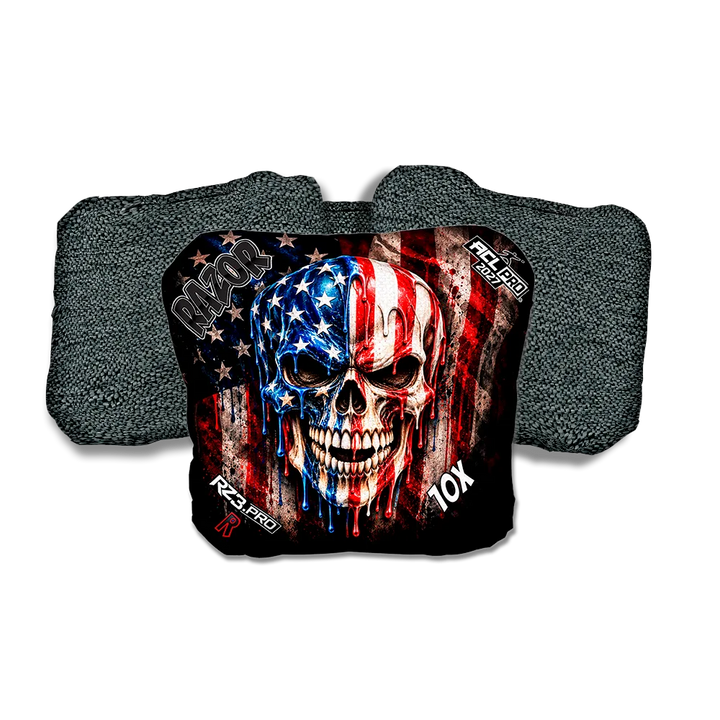 10 X PRO American Drip DKGray Back Cornhole Bags