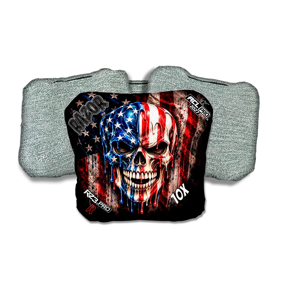 10 X PRO American Drip Light Back Cornhole Bags