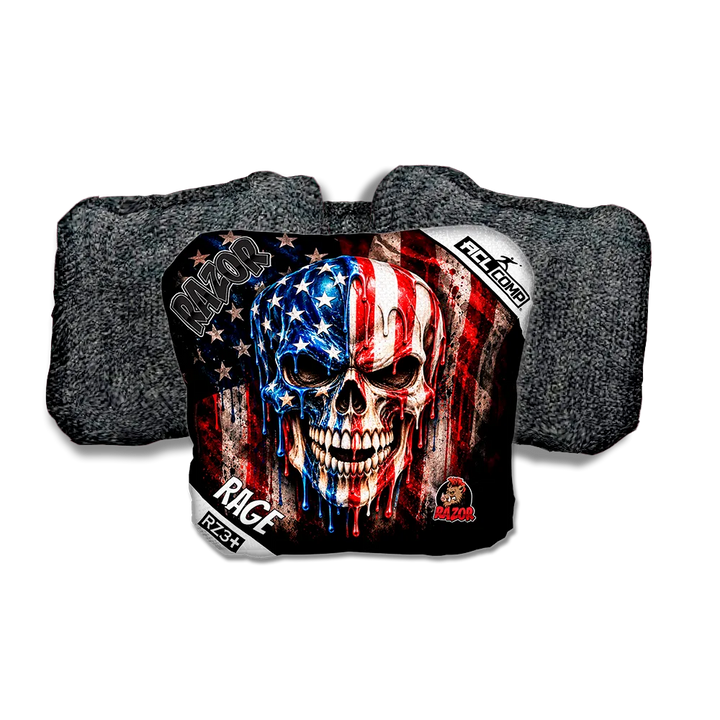 Rage COMP American Drip Black Back Cornhole Bags
