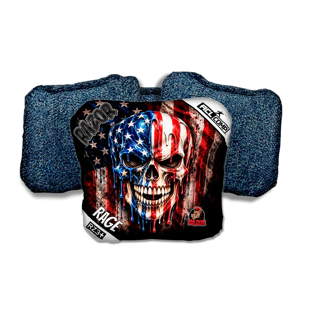 Rage COMP American Drip Blue Back Cornhole Bags