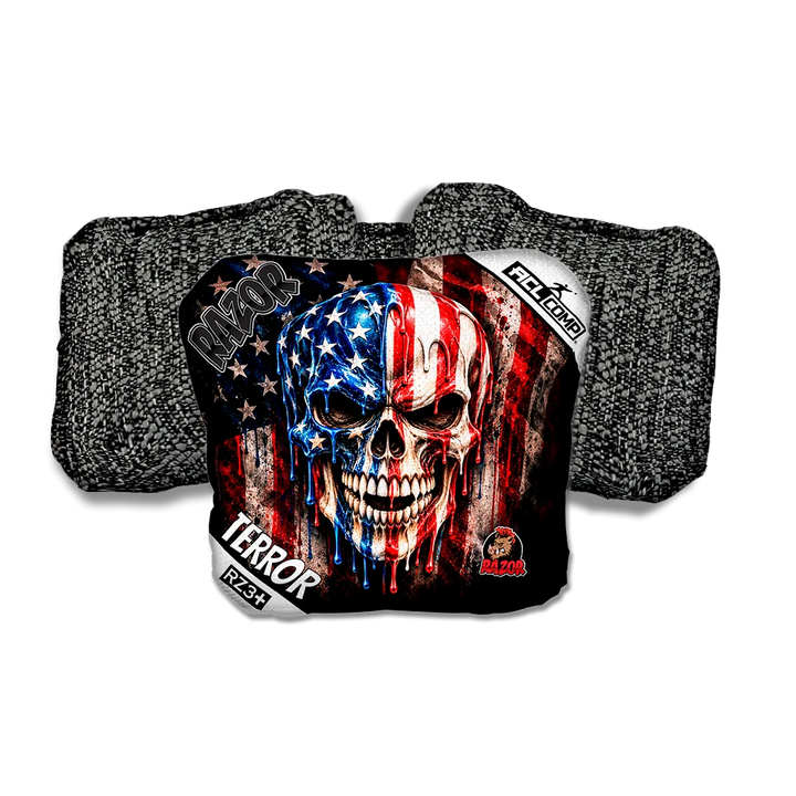 Terror COMP American Drip Black Back Cornhole Bags