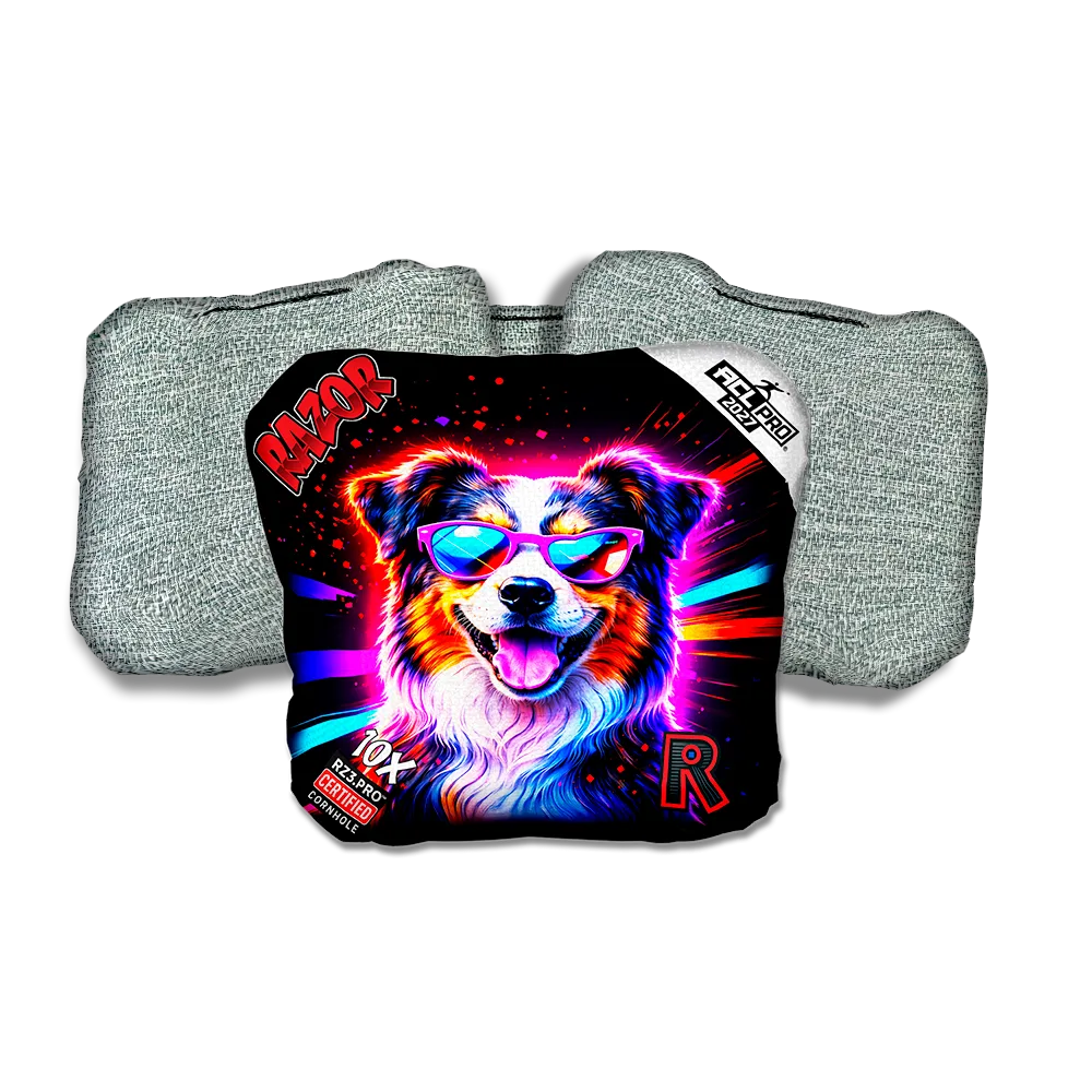 10 X PRO Australian Party Animals Light Back Cornhole Bags