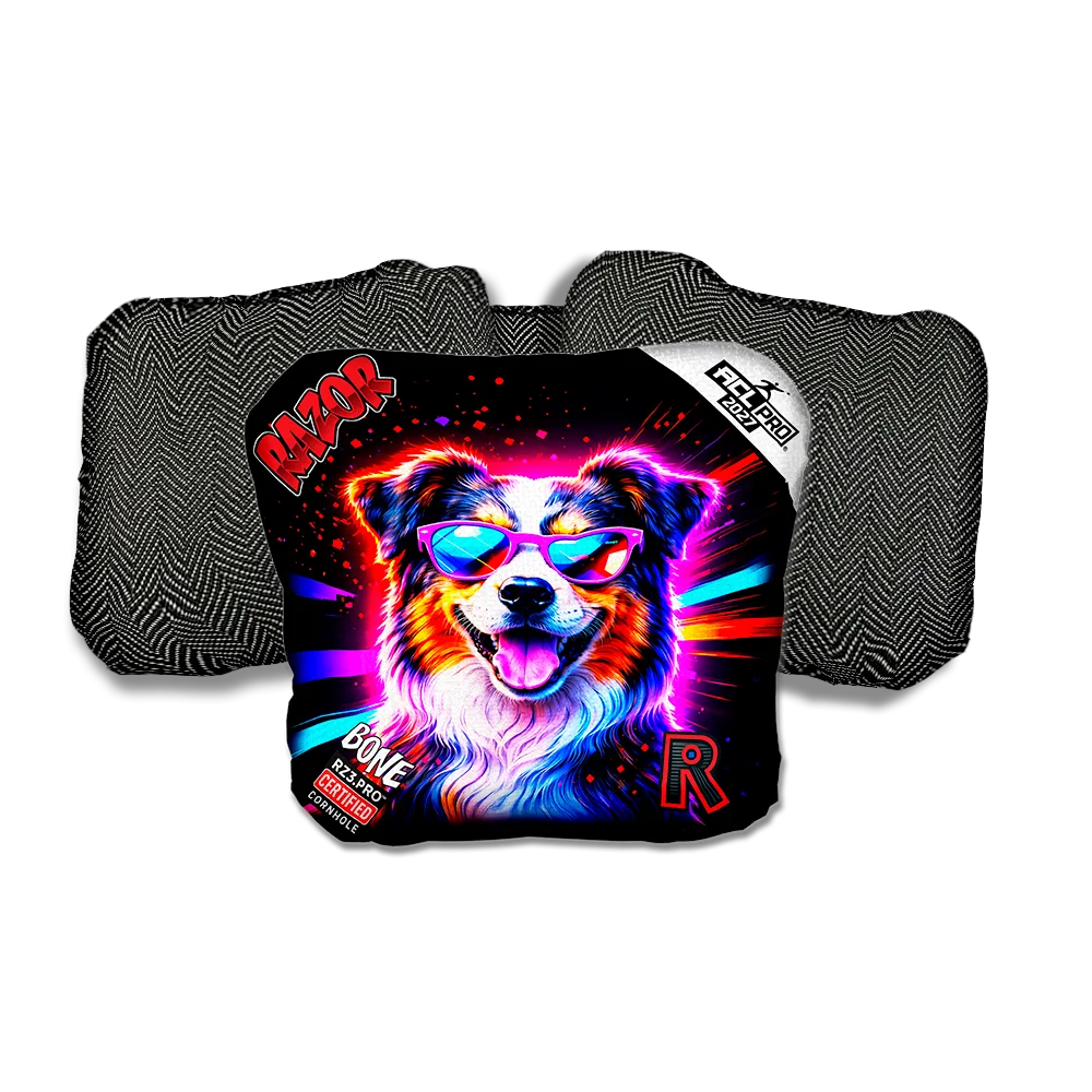 Bone PRO Australian Party Animals Black Back Cornhole Bags