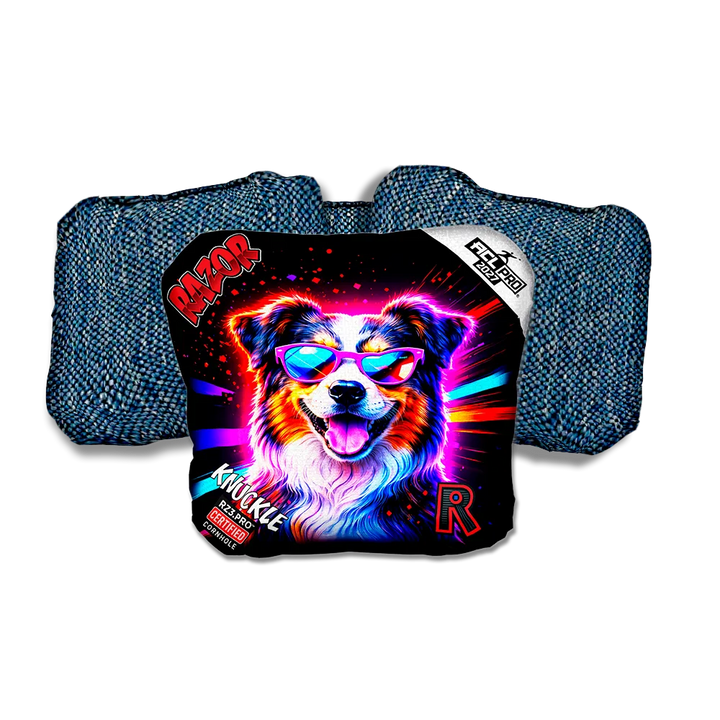 Knuckle PRO Australian Party Animals Blue Back Cornhole Bags