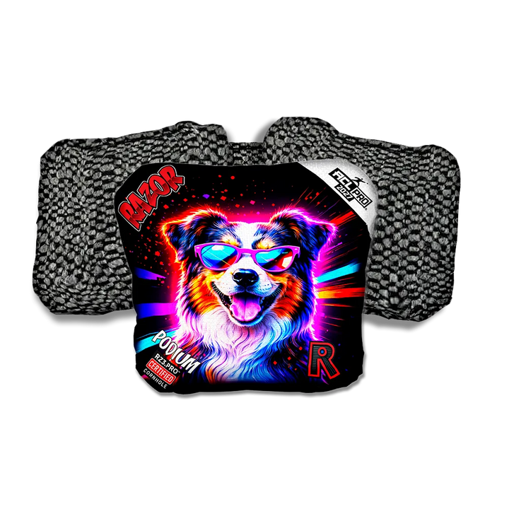 Podium PRO Australian Party Animals Black Back Cornhole Bags