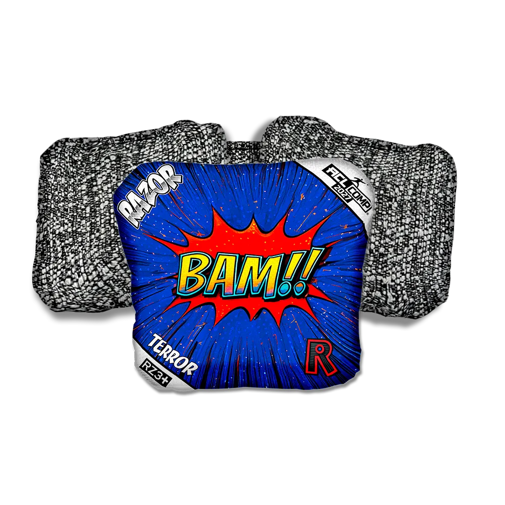 Terror COMP BAM! Salt Pepper Back Cornhole Bags