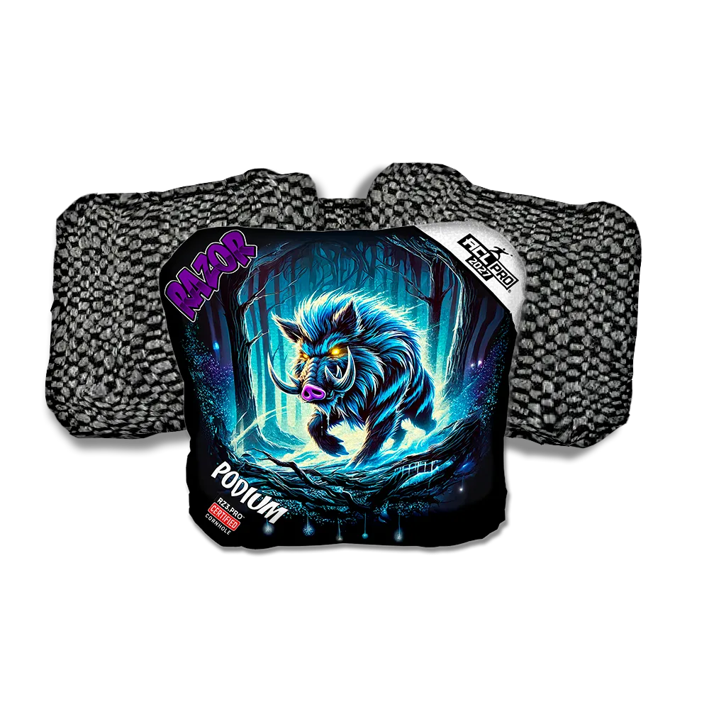 Podium PRO Backlash Purple Series Black Back Cornhole Bags