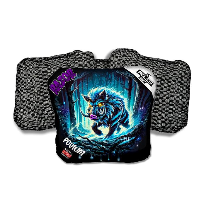Podium PRO Backlash Purple Series Black Back Cornhole Bags