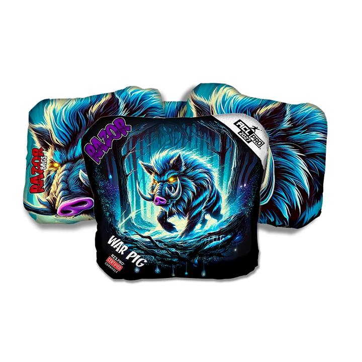 War Pig PRO Backlash Purple Series Lash PS War Pig Back Cornhole Bags