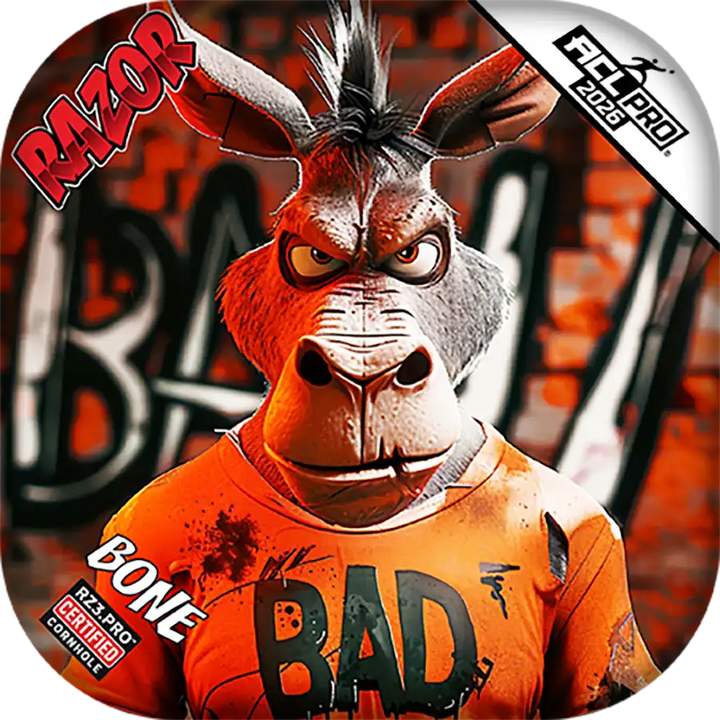 Bone | Bad A Graffiti | ACL PRO Razor Cornhole Bags