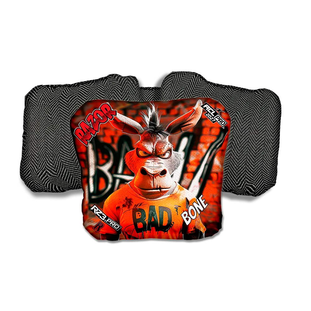 Bone PRO Bad A Graffiti Black Back Cornhole Bags