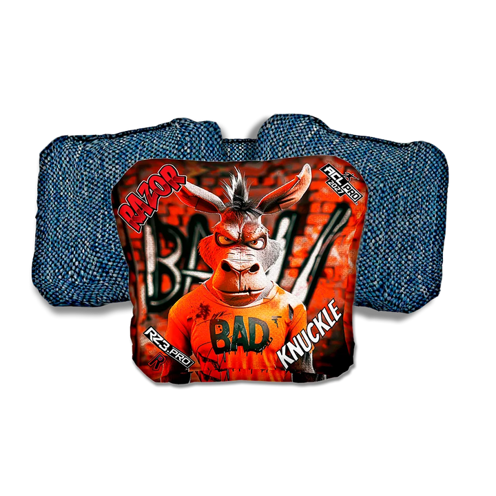 Knuckle PRO Bad A Graffiti Blue Back Cornhole Bags