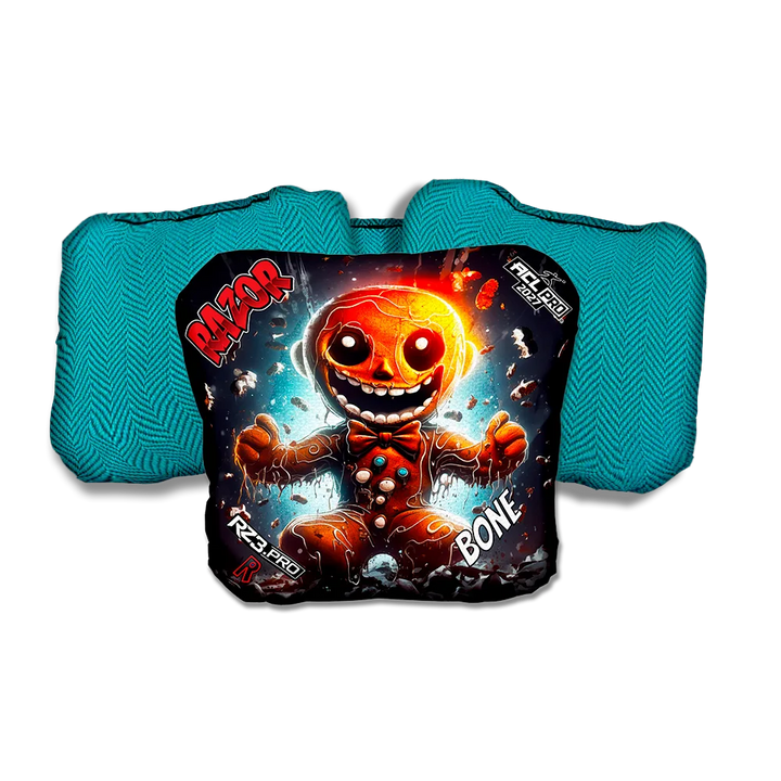Bone PRO Bad Cookie Teal Back Cornhole Bags