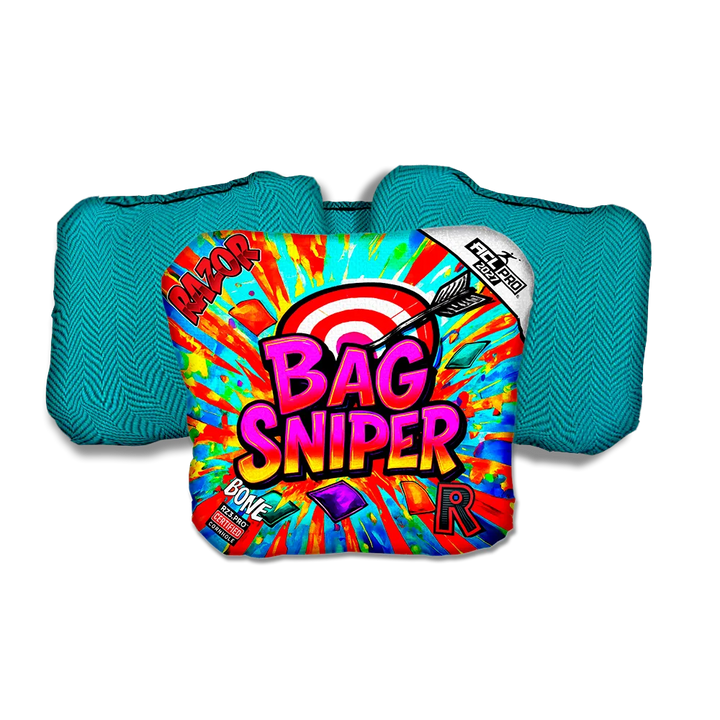 Bone PRO Bag Sniper Teal Back Cornhole Bags
