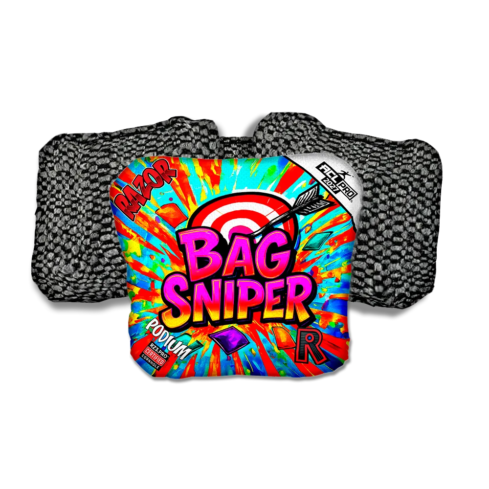 Podium PRO Bag Sniper Black Back Cornhole Bags